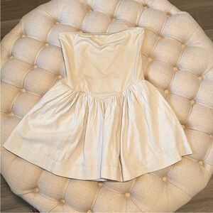 Free People Cream Strapless Dress